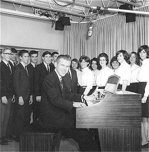 North Campus Chorale ensemble on TV circa 1965
