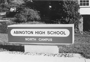 Abington high school north campus sign 1965